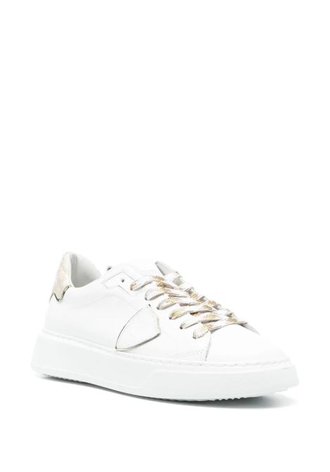 Sneakers Basse Temple - Bianco e Oro PHILIPPE MODEL | BTLDVG12